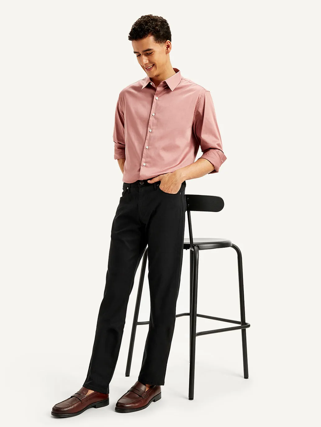 Season Ready Men's Redloop 511 Black Slim Fit Mid Rise Jeans