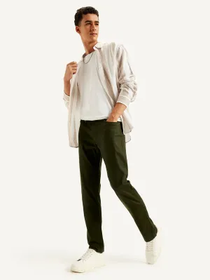 Modern Shopping Day Men's Redloop 511 Olive Green Slim Fit Mid Rise Jeans