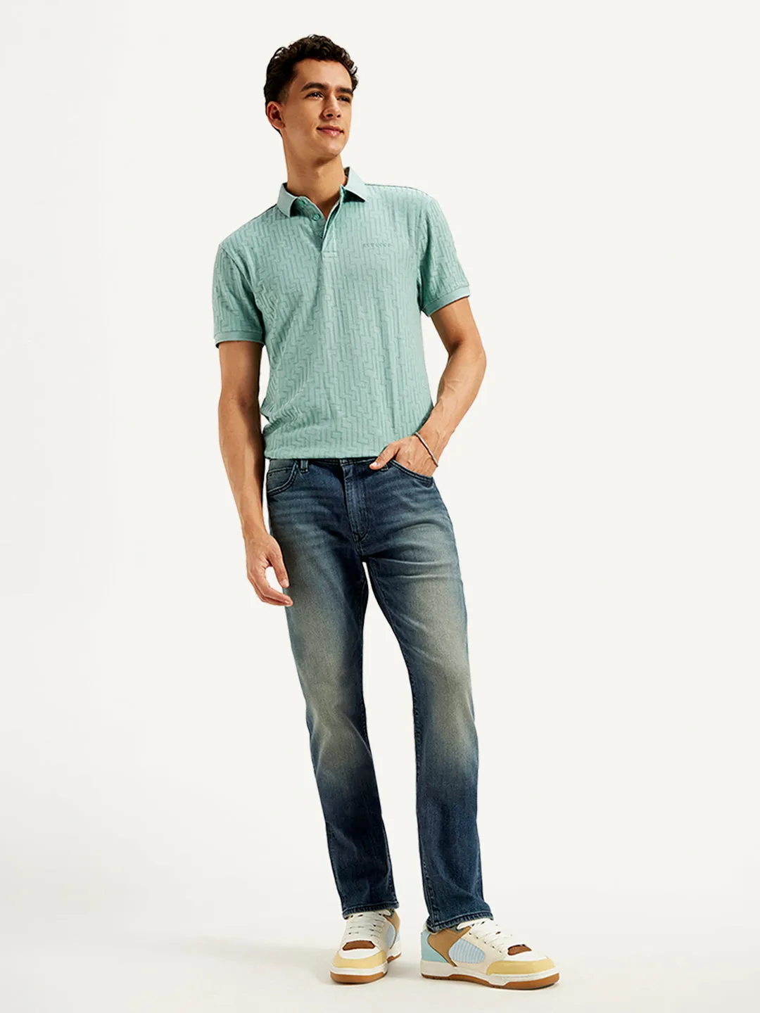 Men's Redloop 511 Slim Fit Mid Rise Jeans Sustainable Evening Stroll Casual Neat Look