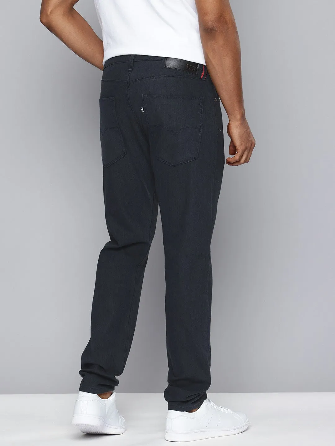Night Out Daily Wear Outfit Routine Men's Redloop 512 Navy Blue Slim Tapered Fit Mid Rise Jeans
