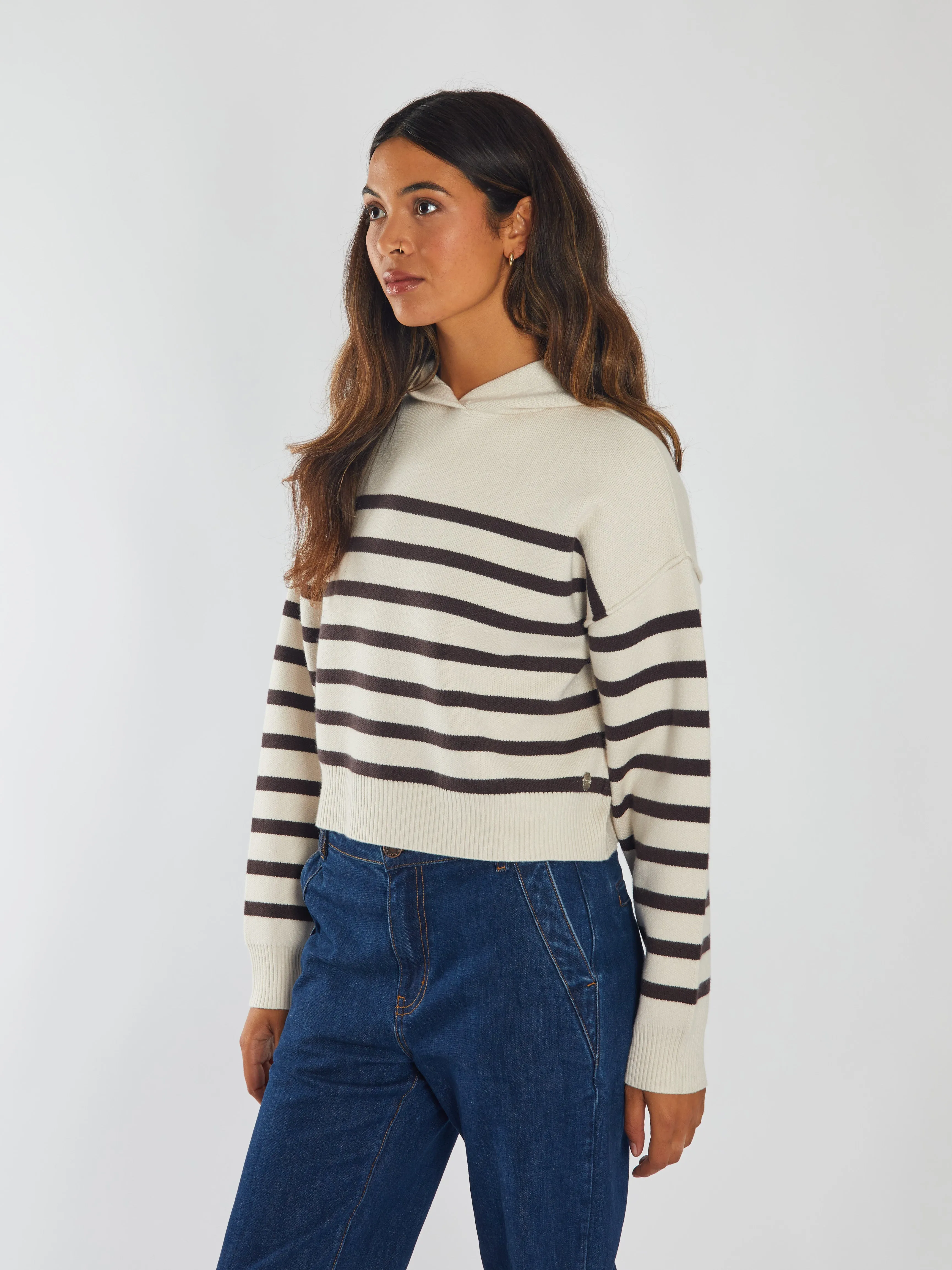 Mood Booster ZeroWaste Production Meredith Knit Stone White