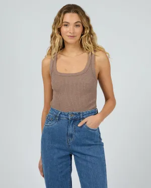 Non Iron Fabric Mia Tank Brown