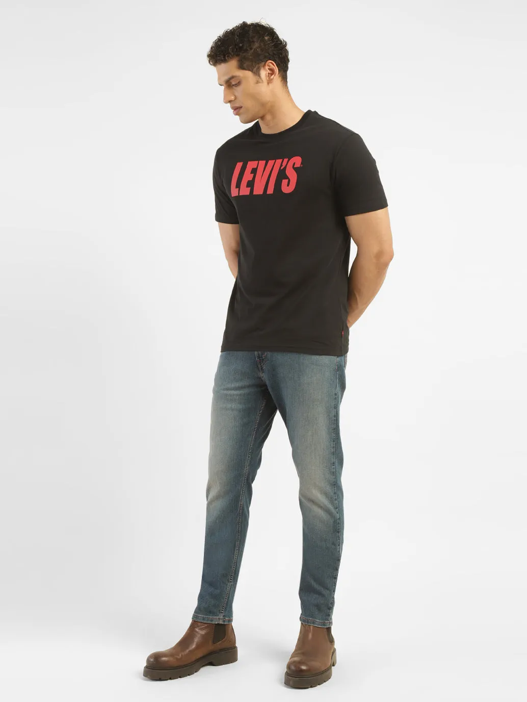 Multipurpose Utility Pockets Permanent Crease Retention Men's 512 Blue Slim Tapered Fit Mid Rise Jeans