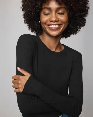 Isabella Eyelash Shimmer Long Sleeve Tee Airflow Ventilation Design Outdoor Essentials