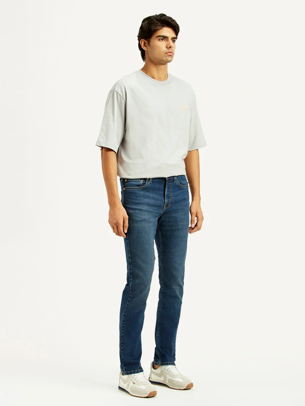 City Walk Comfy Weekend Getaway Men's 505 Dark Indigo Straight Fit Mid Rise Jeans