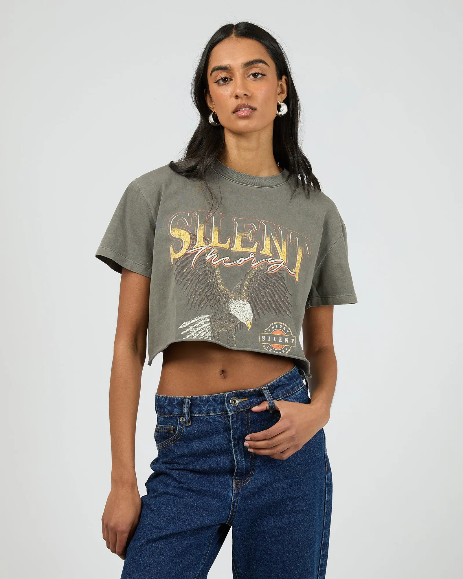 EnhancedDurabilityFinish Formation Crop Tee Charcoal