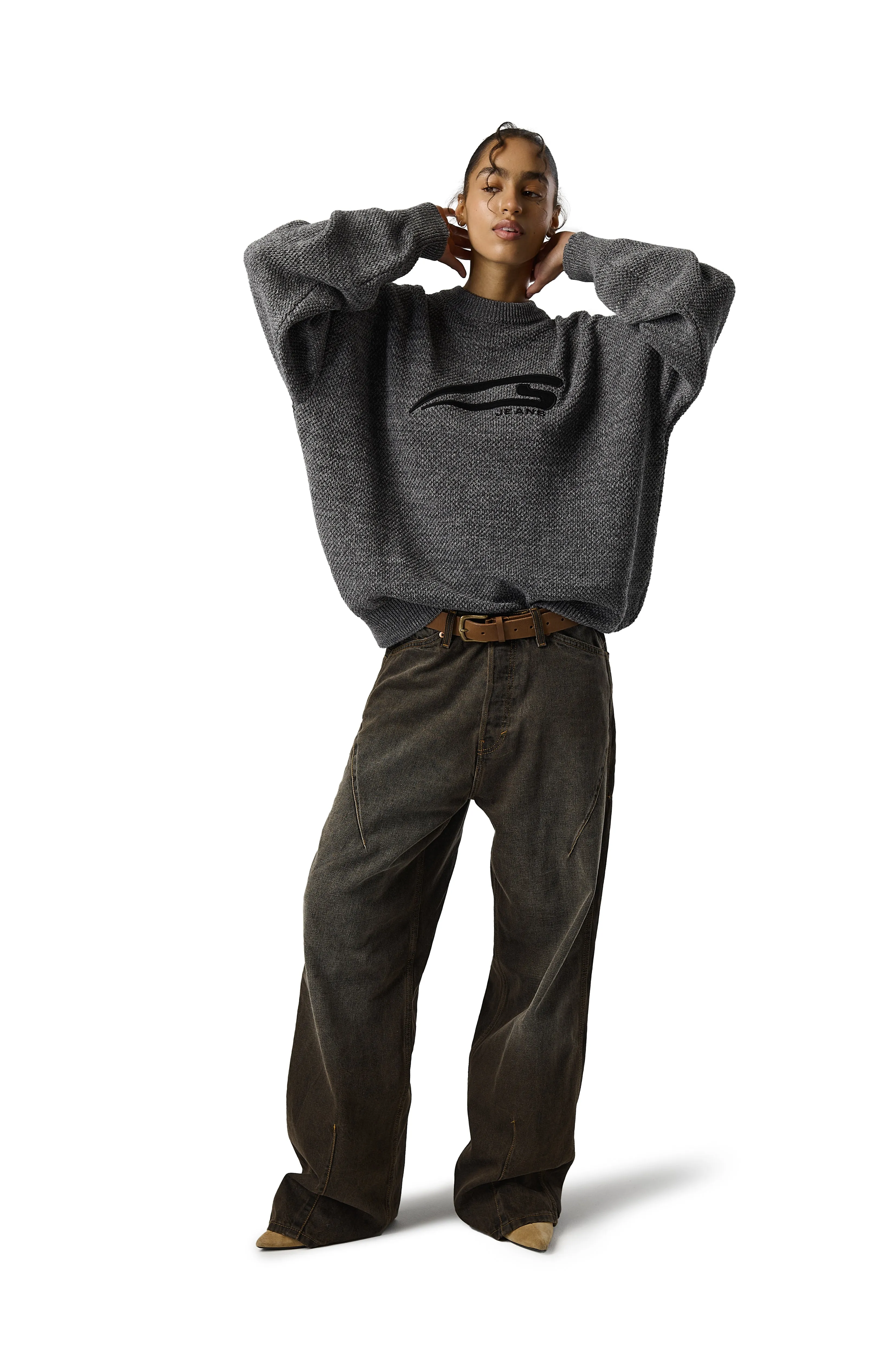 City Style Loopwheel Construction Milton Knit Sweater