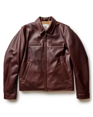 The Moto Jacket in Espresso Steerhide Water Resistant Fabric waterproof construction