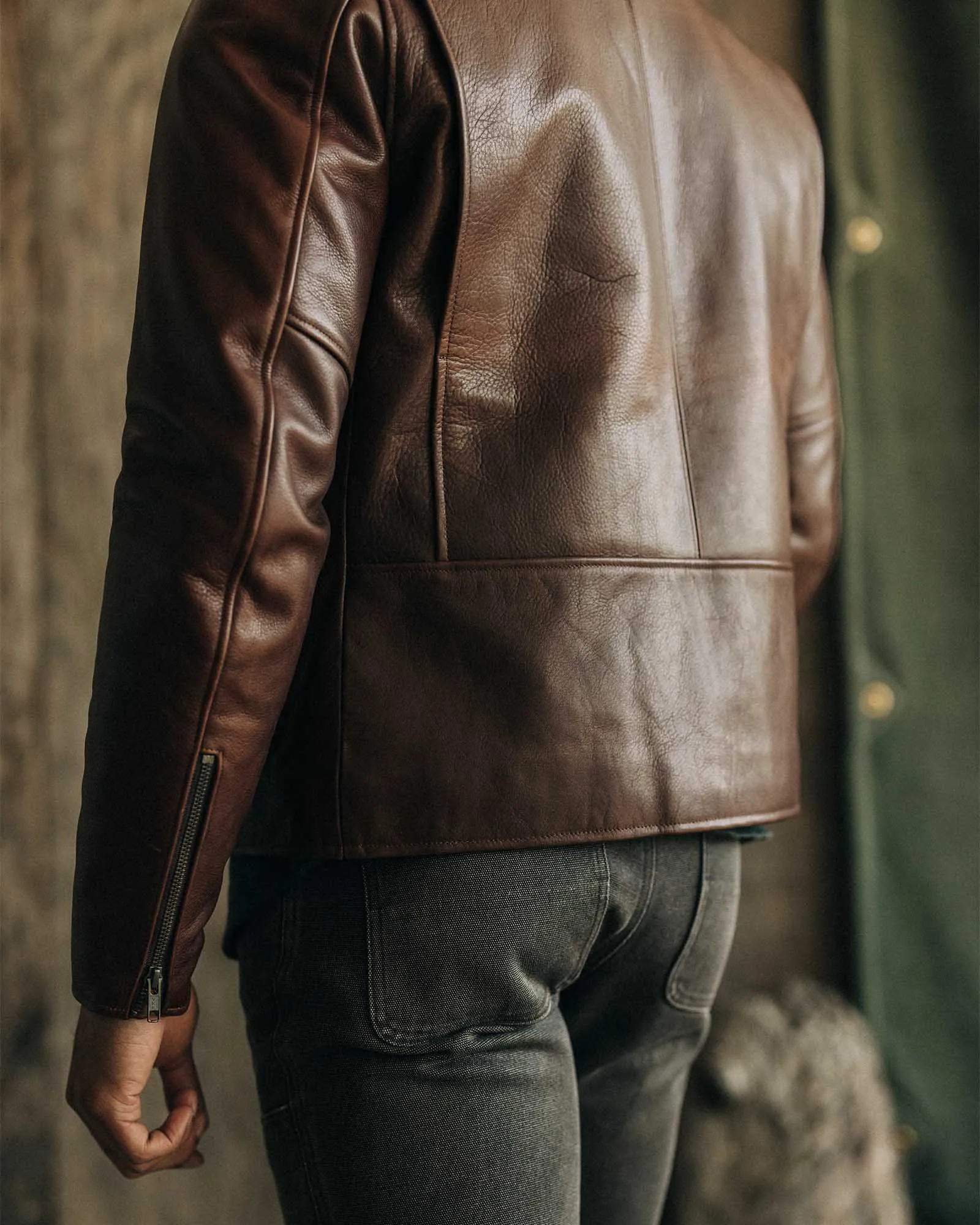 ModularLayering Seamless Street Fit The Moto Jacket in Espresso Steerhide