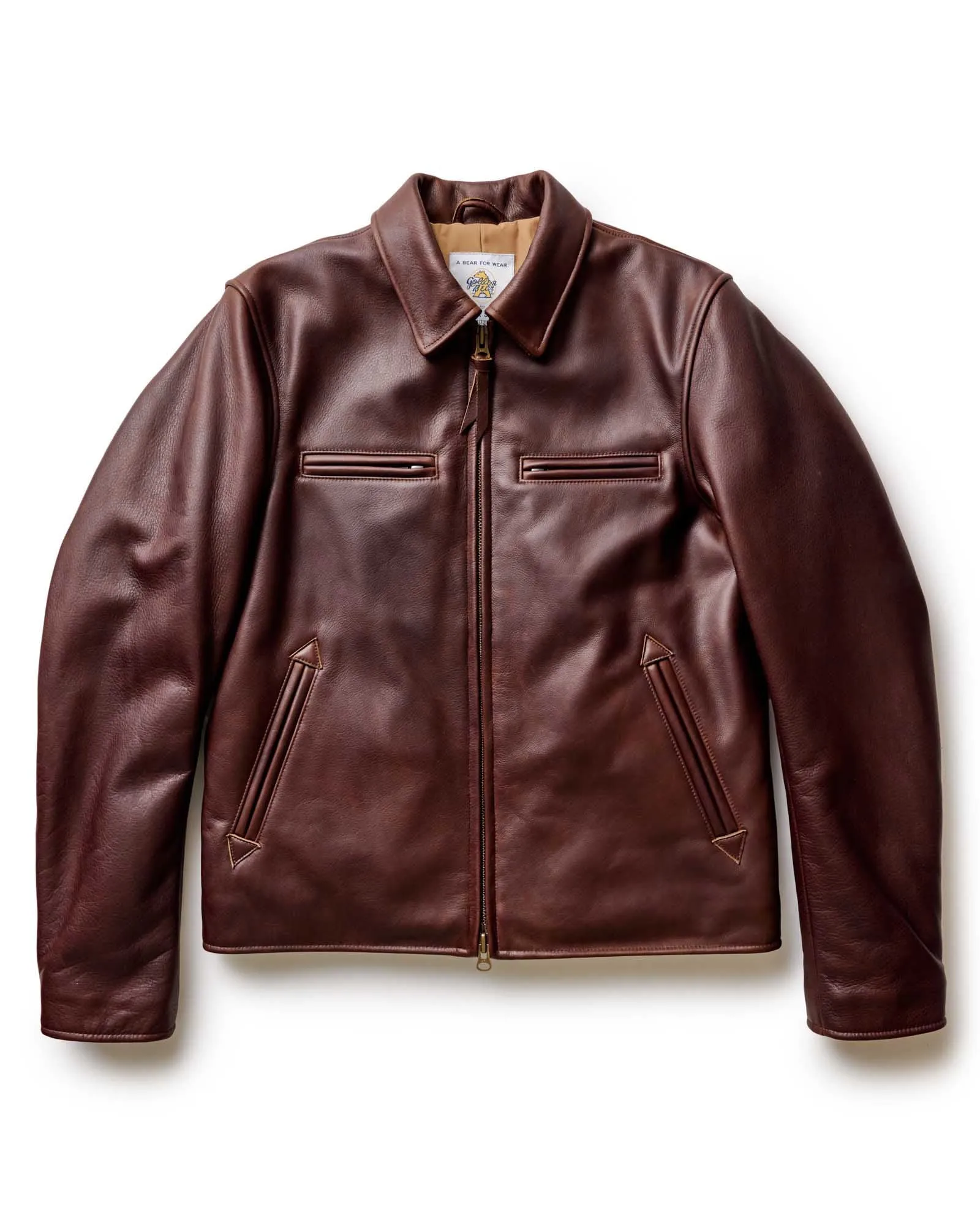 The Moto Jacket in Espresso Steerhide Water Resistant Fabric waterproof construction