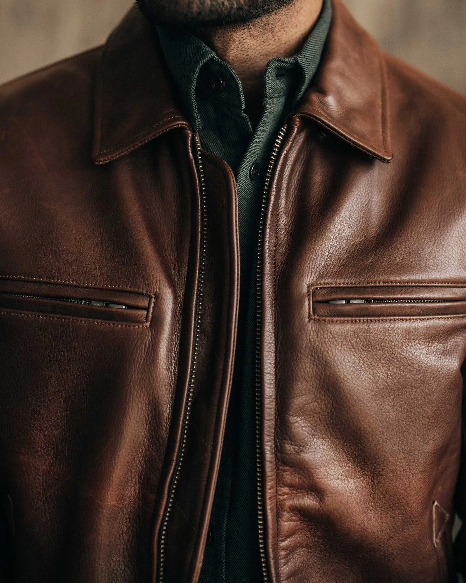 The Moto Jacket in Espresso Steerhide Formal Use