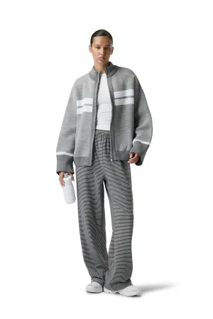 Compression Fit Muffle Knit Zip Up Cardigan