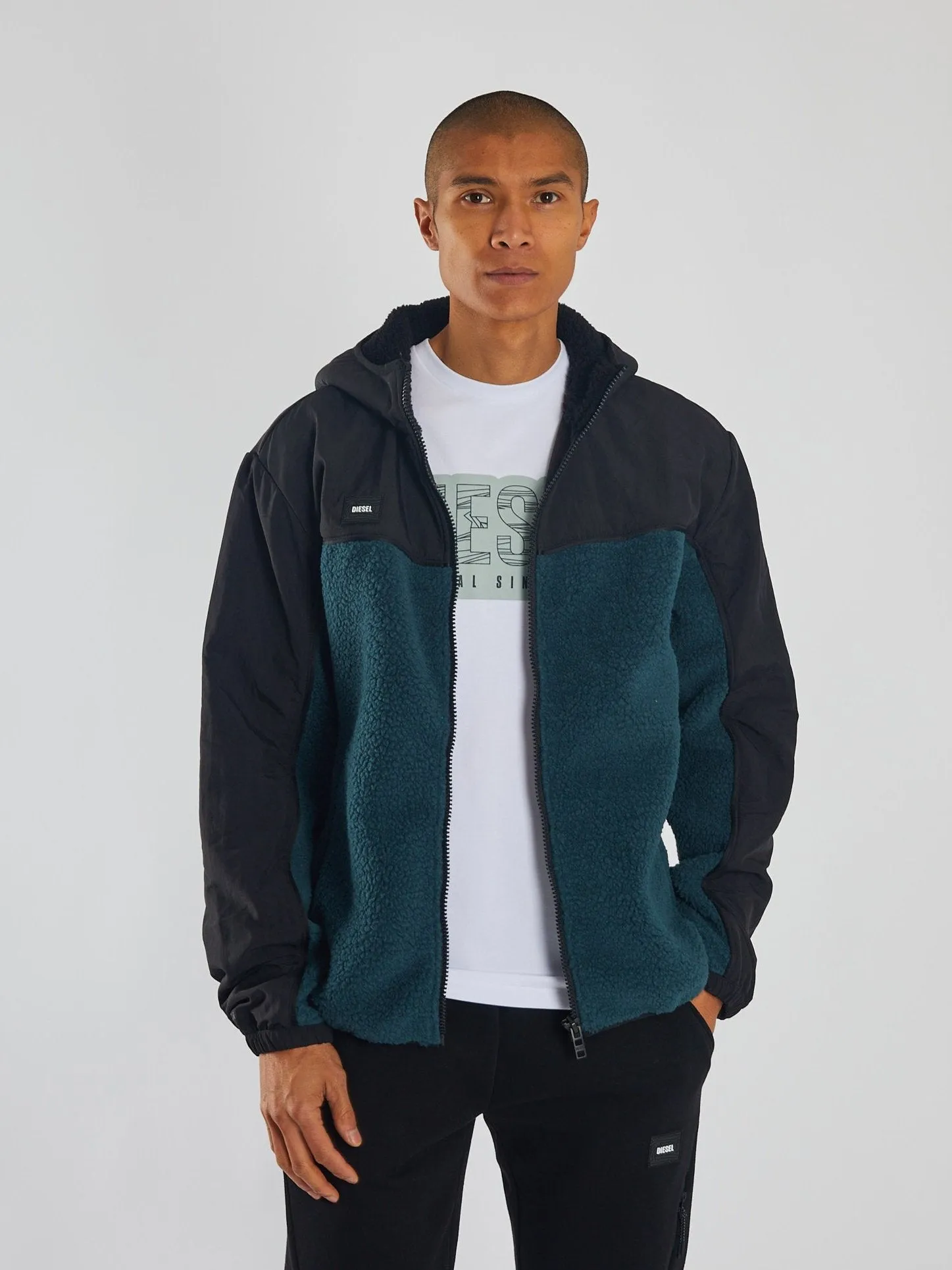 Simple Layers SeamlessShoulderPanels Kal Fleece Jacket Tidal Teal