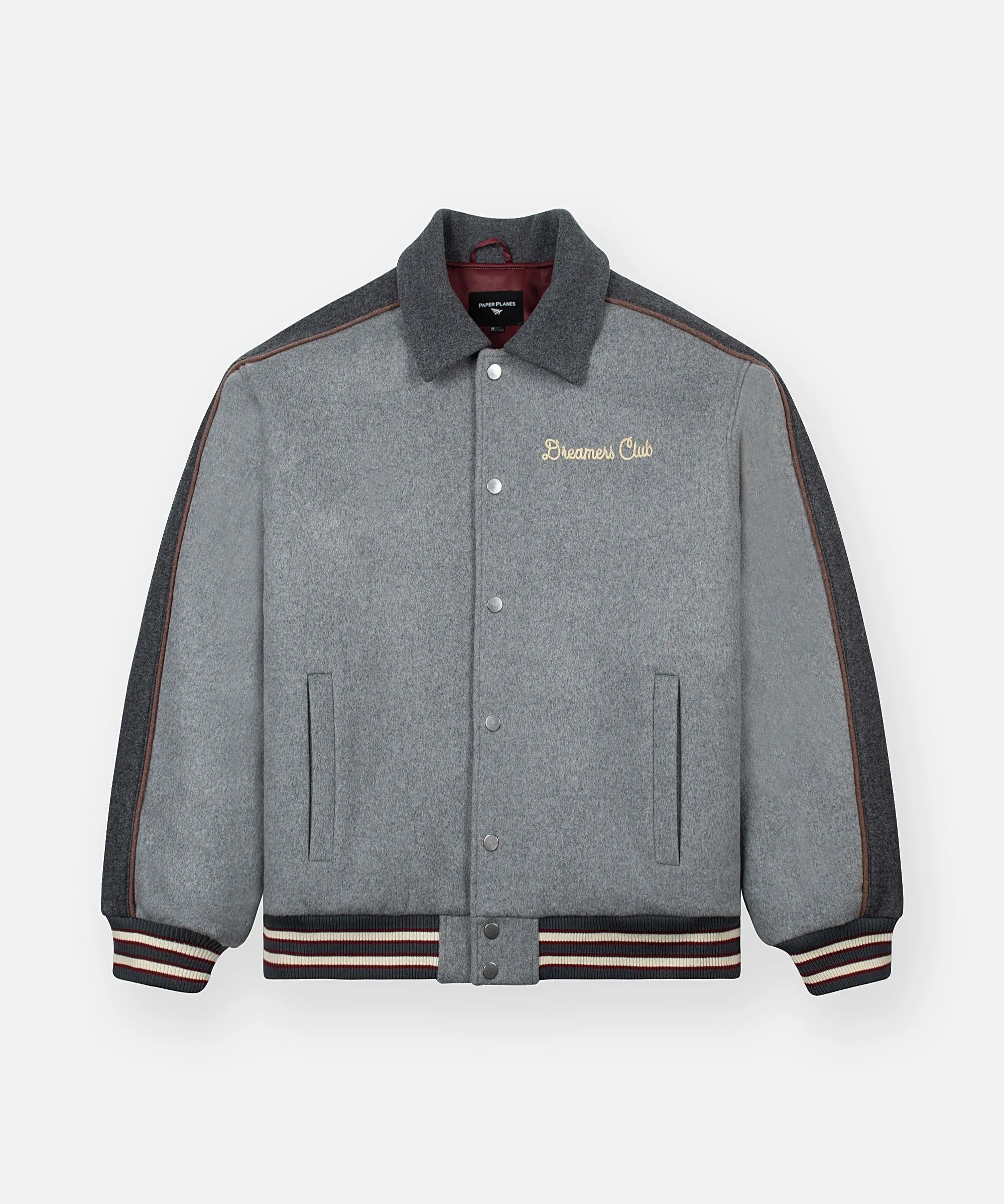 Quick Dry Performance Laser Cut Vents Dreamers Club Varsity Jacket
