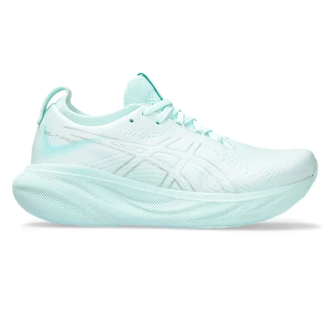 High Rebound Midsole Anti Odor Treatment Womens ASICS GEL-Nimbus 25 - Soothing Sea / Pure Silver