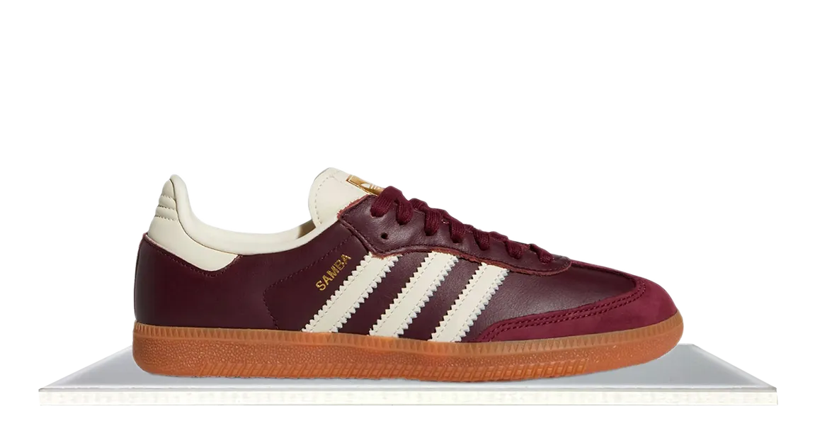 Adidas Samba Maroon Bordeaux Cream Anti Abrasion Comfortable Outsole