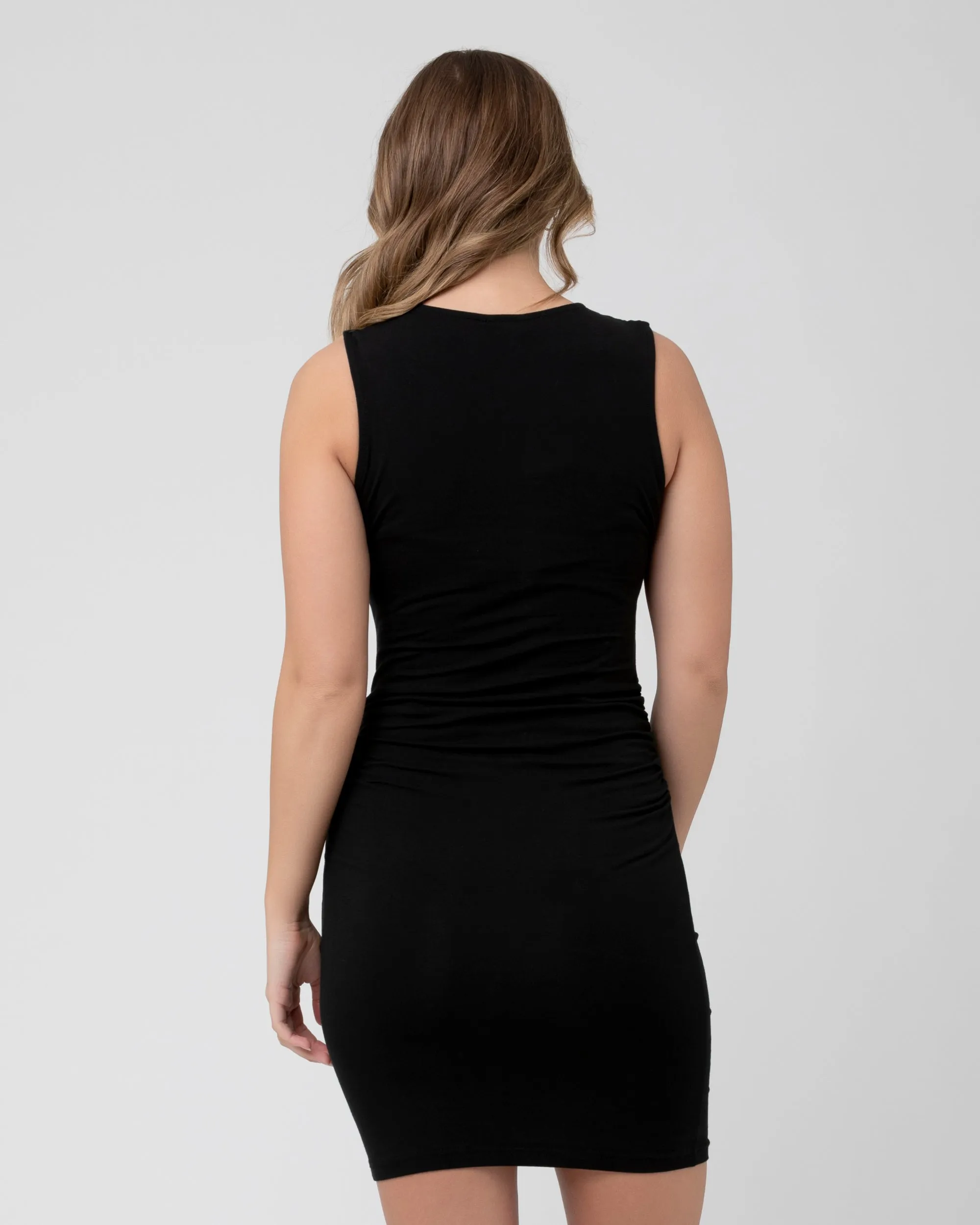 Organic Nursing Tank Dress  Black Sleep friendly