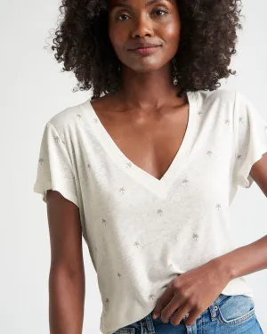 Fade Resistant Print Breathable Style Polly V-Neck Tee