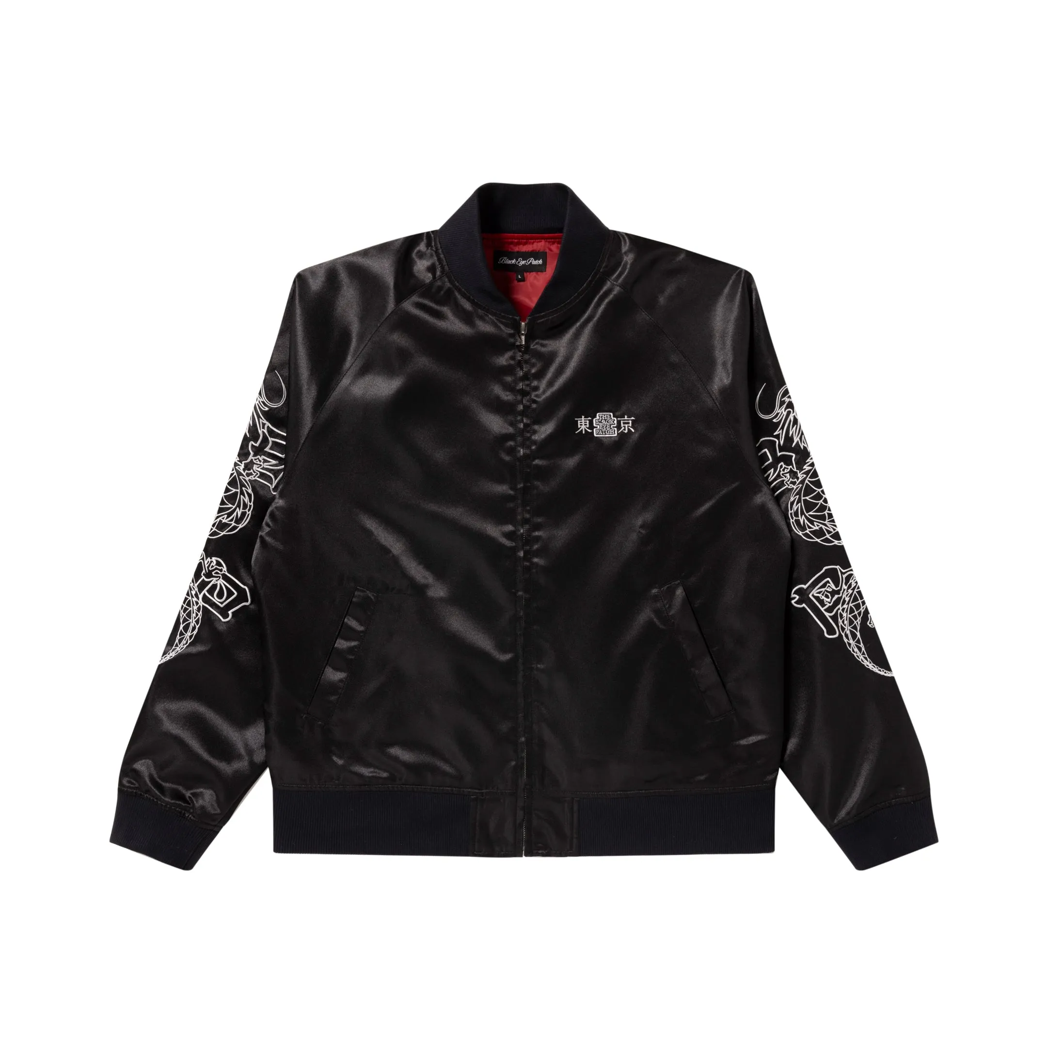 EMBROIDERED TOKYO SOUVENIR JACKET BLACK Statement Outerwear