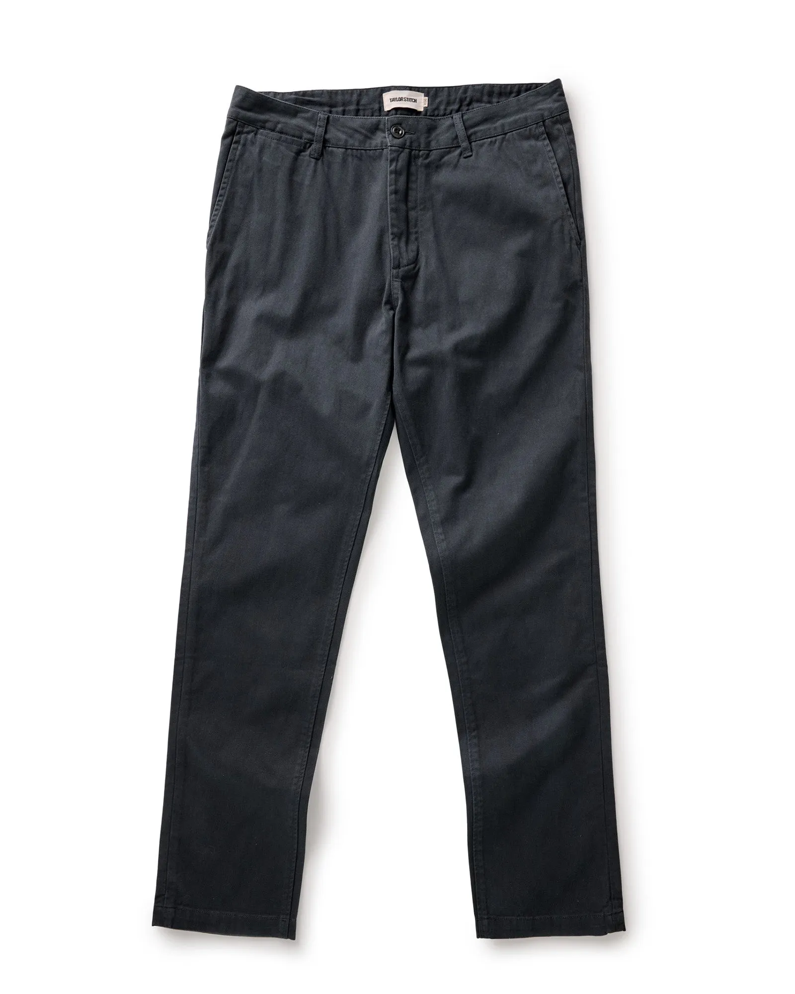 The Slim Foundation Pant in Organic Navy Relaxed fit wear high waisted