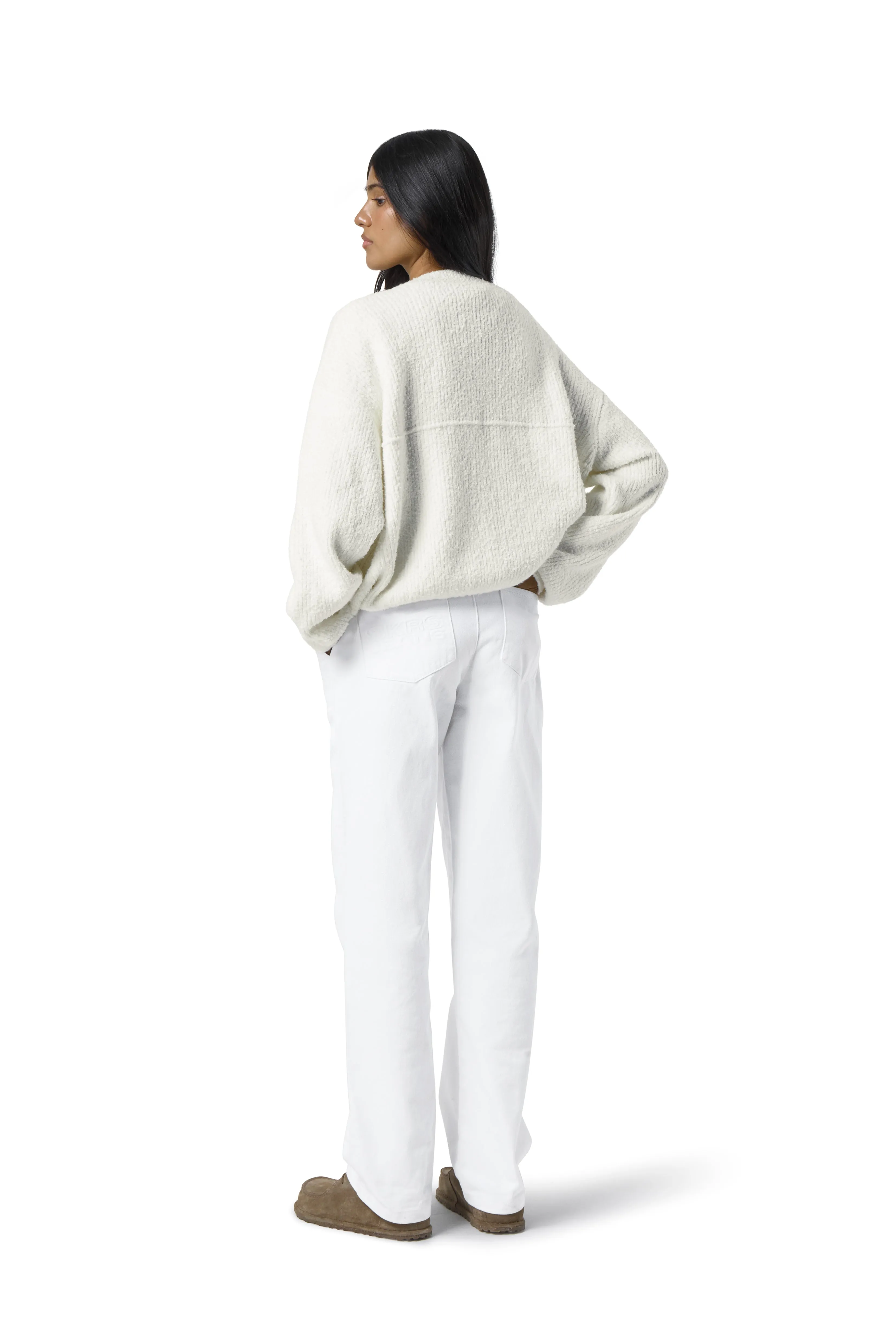 Cold Season Durable Edge Binding Nonna Logo Knit Sweater