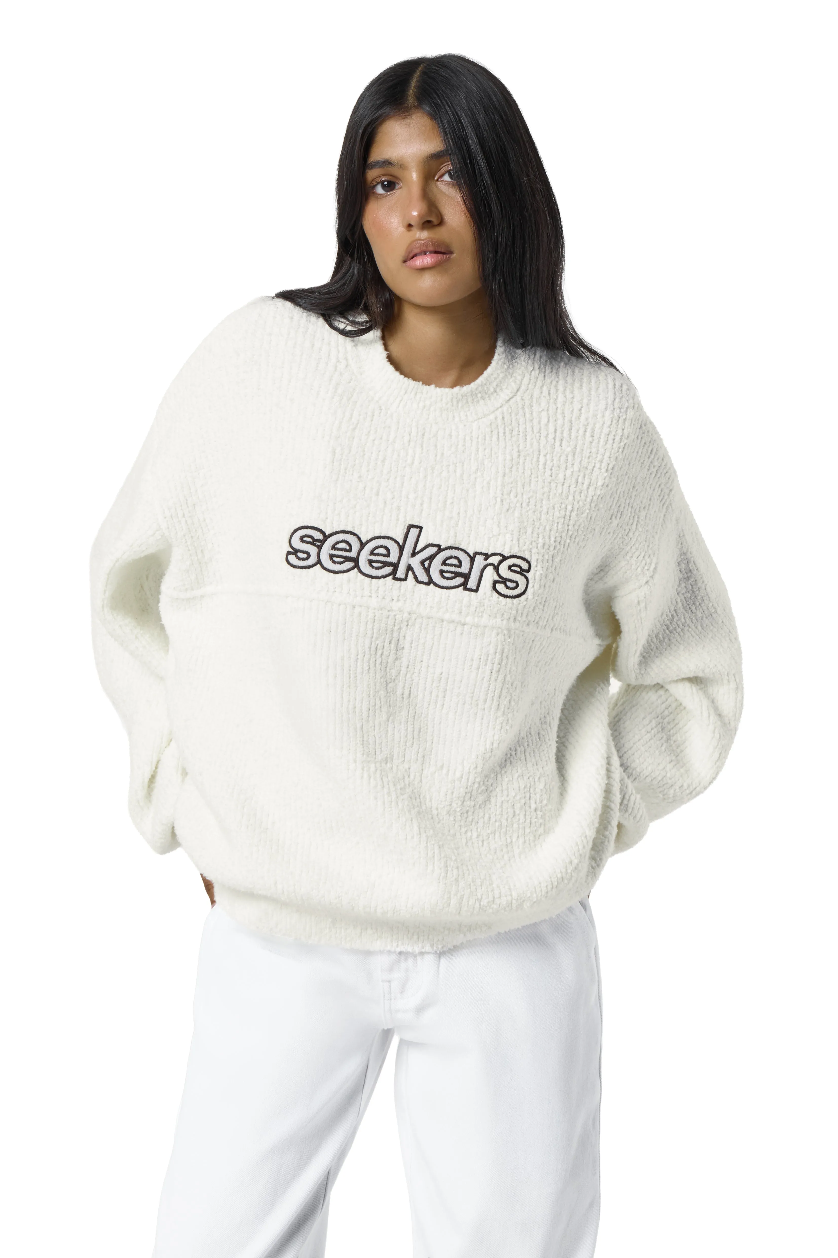 Smooth Seam Nonna Logo Knit Sweater