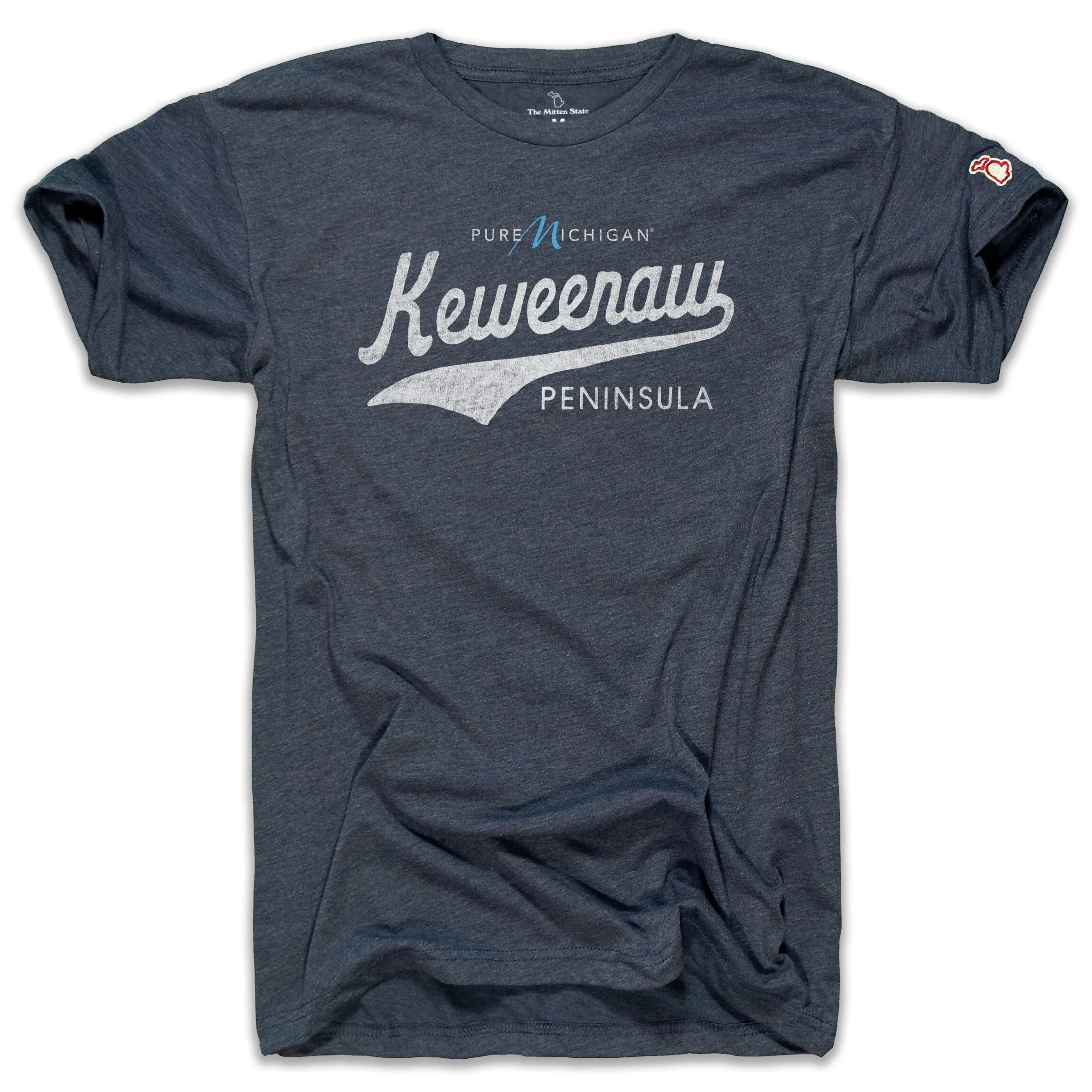 Heathered Texture Fashion-Forward Look PURE MICHIGAN - KEWEENAW SCRIPT (UNISEX)
