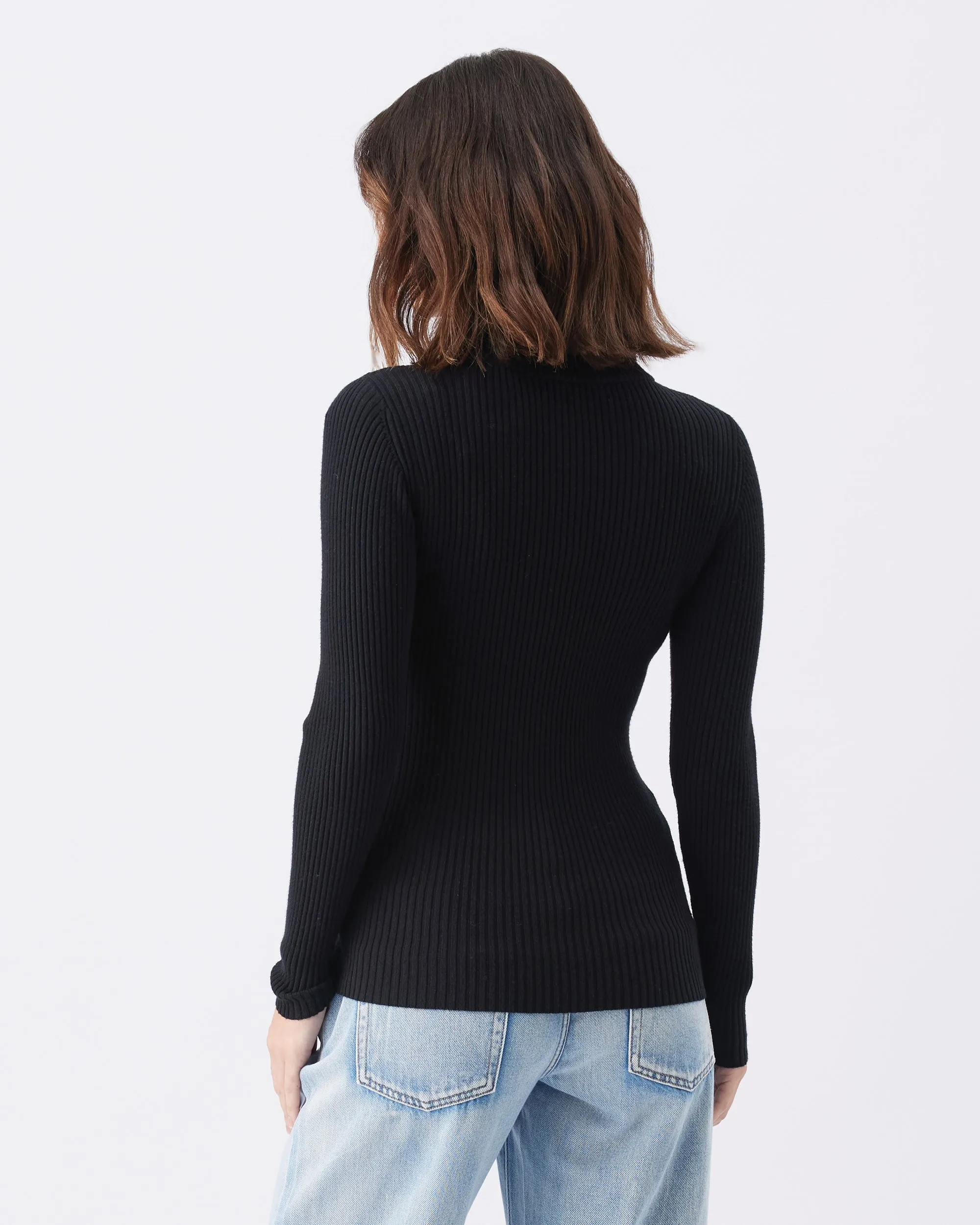 Breathability Lift Up Nursing Knit  Black