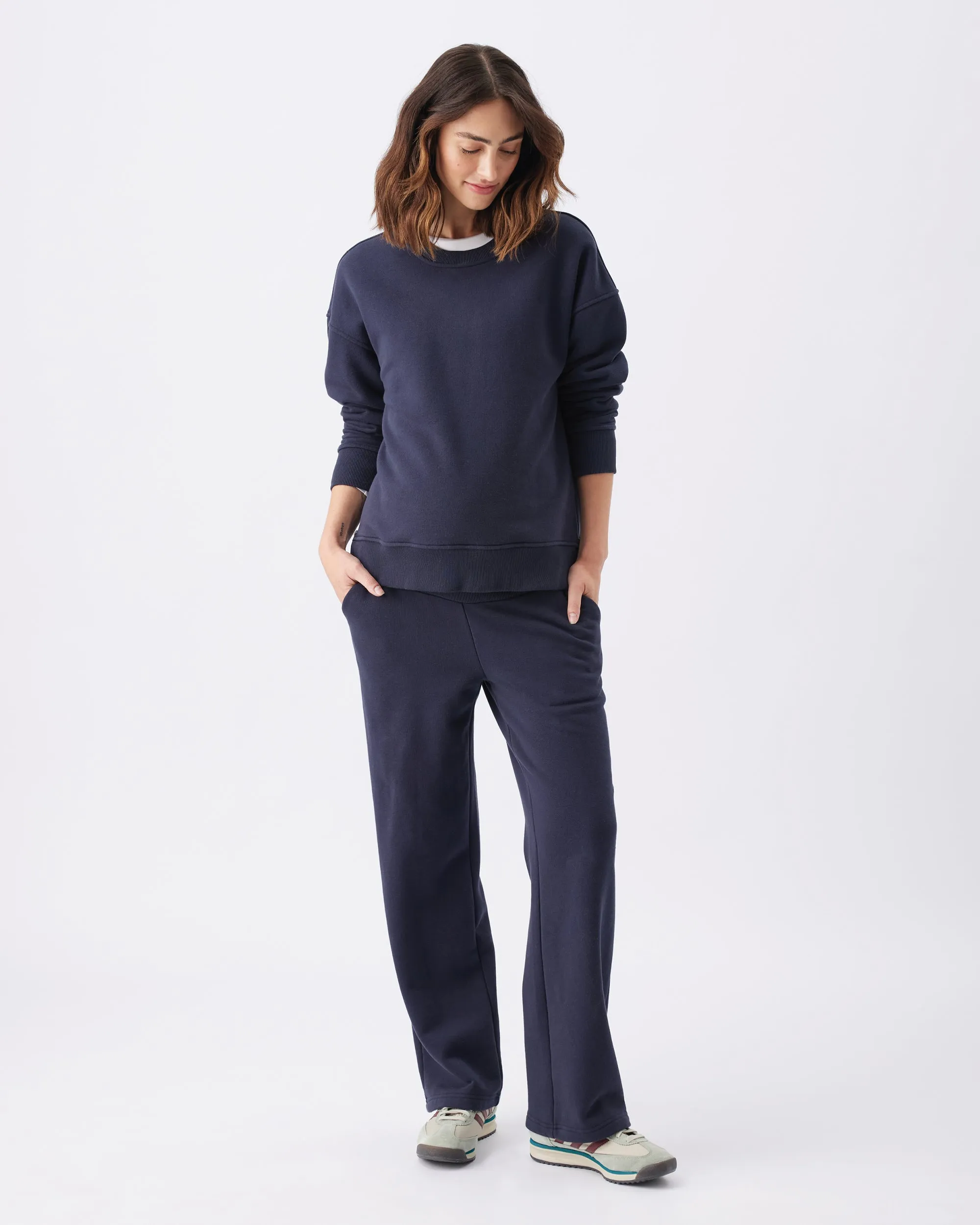 Relax Nursing Sweat Navy Soft Waistband