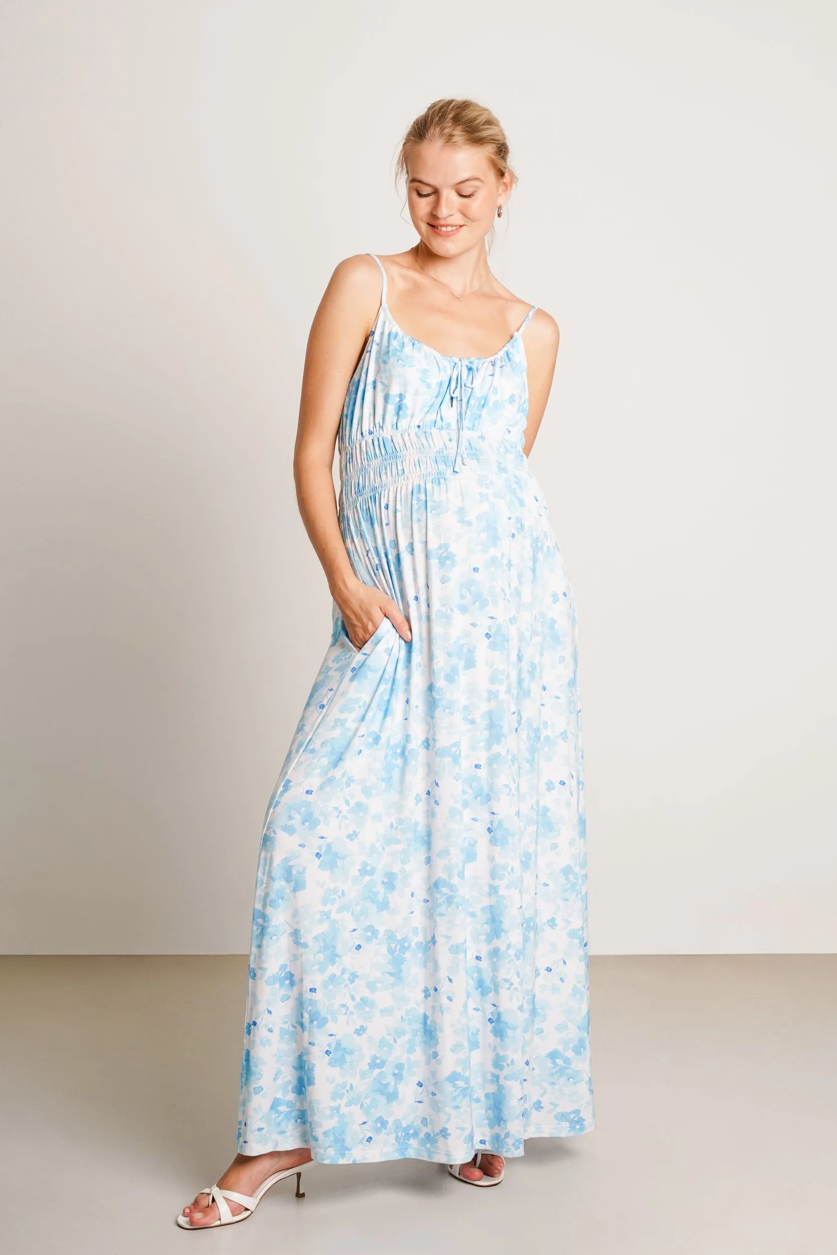 Capri Dress winter maternity easy access bra