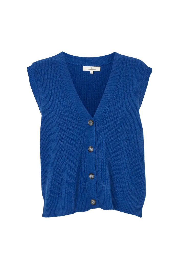 Non Chlorine Bleach Safe Tubular Knit Structure Lise Vest - Princess Blue