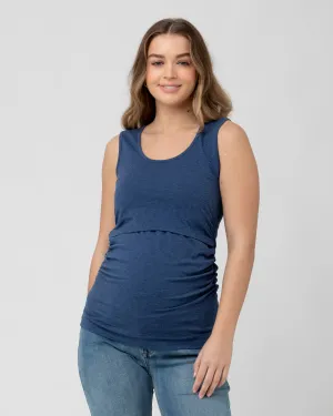 baby support Adjustable Fit Organic Nursing Tank Denim Marle