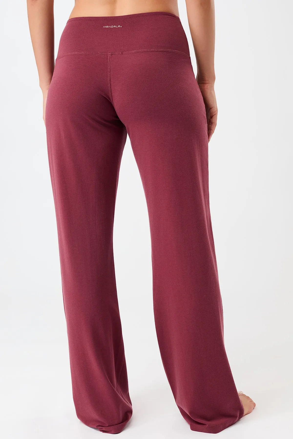 Wide Leg Pants - Beet Work Comfort Layer-Friendly