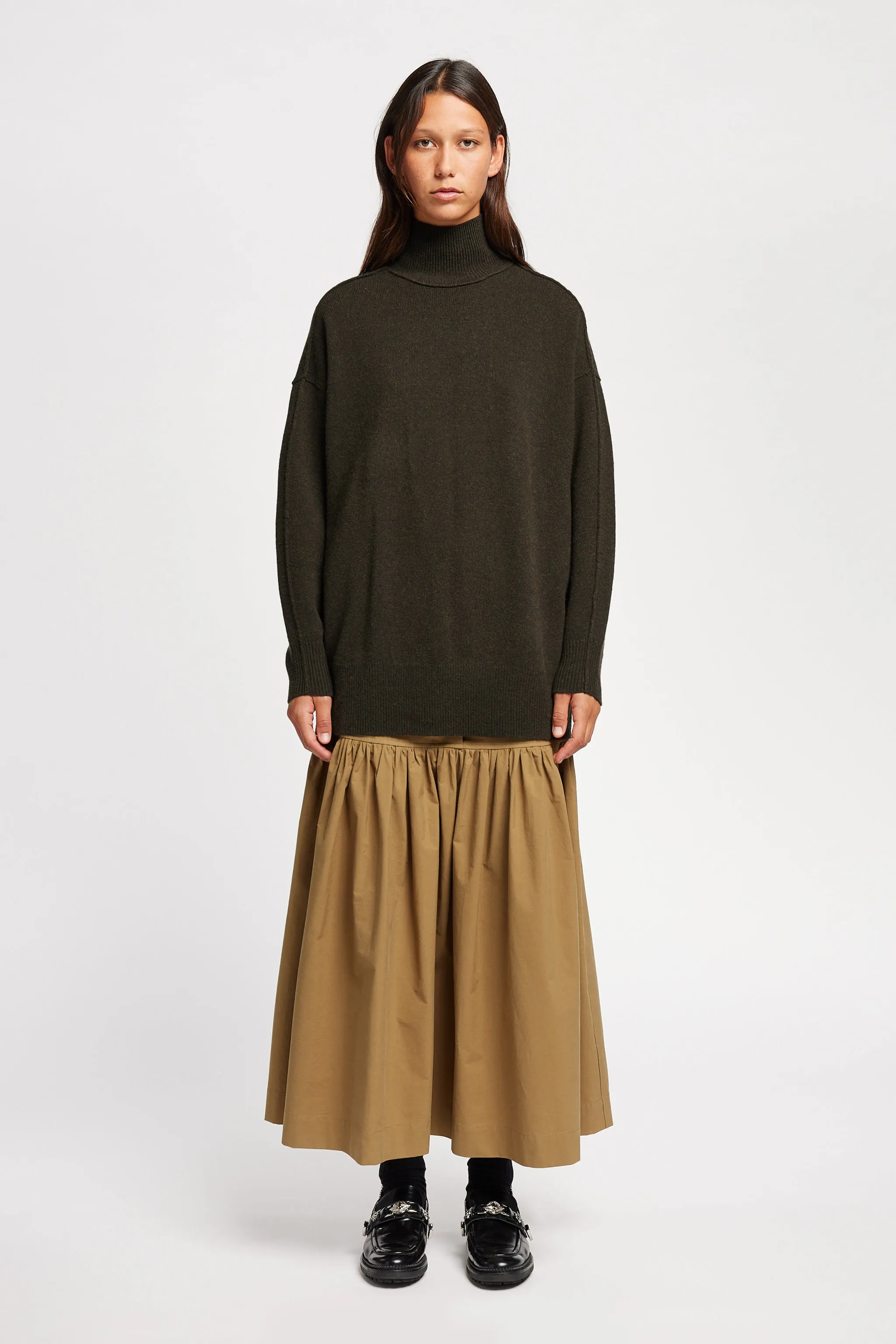 Unisex Appeal Calm Outfit Overflow Knit Darkest Green