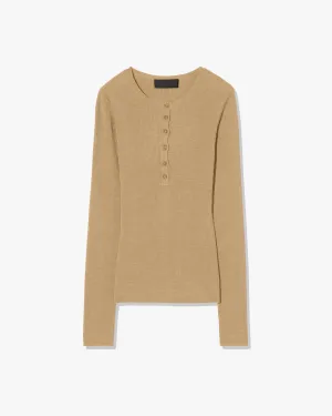 KYRIE SILK KNIT SWEATER Reinforced Neckline Stitching