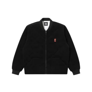 RibbedKnitCollar Storm Ready Gear SMALL HWC QUILTED CORDUROY JACKET BLACK