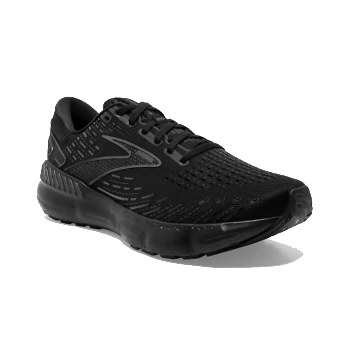 Feather Light Modern Commuters Womens Brooks Glycerin GTS 20 (Wide) - Black / Black