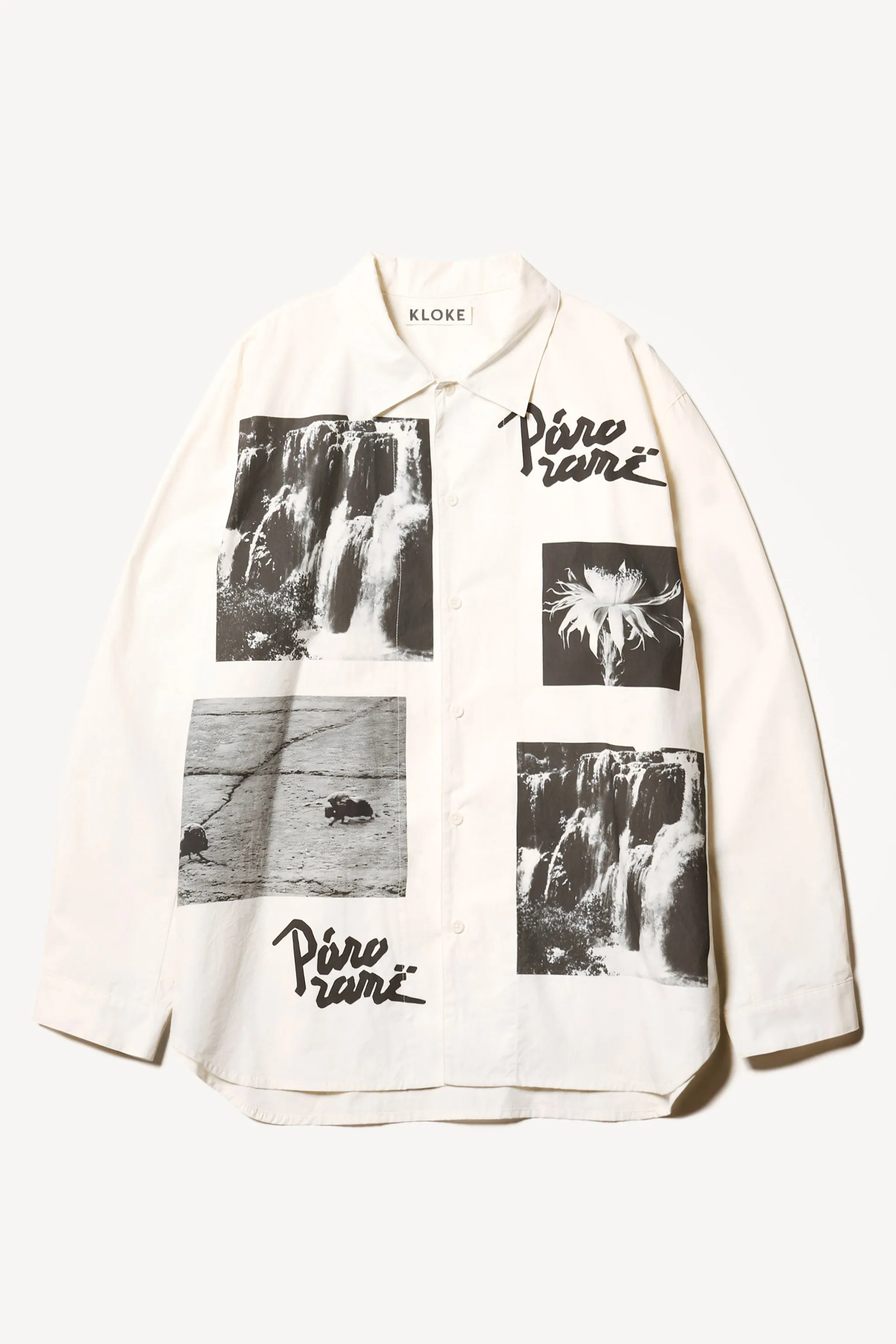 Seasonal Essential Pano Print Shirt Off White