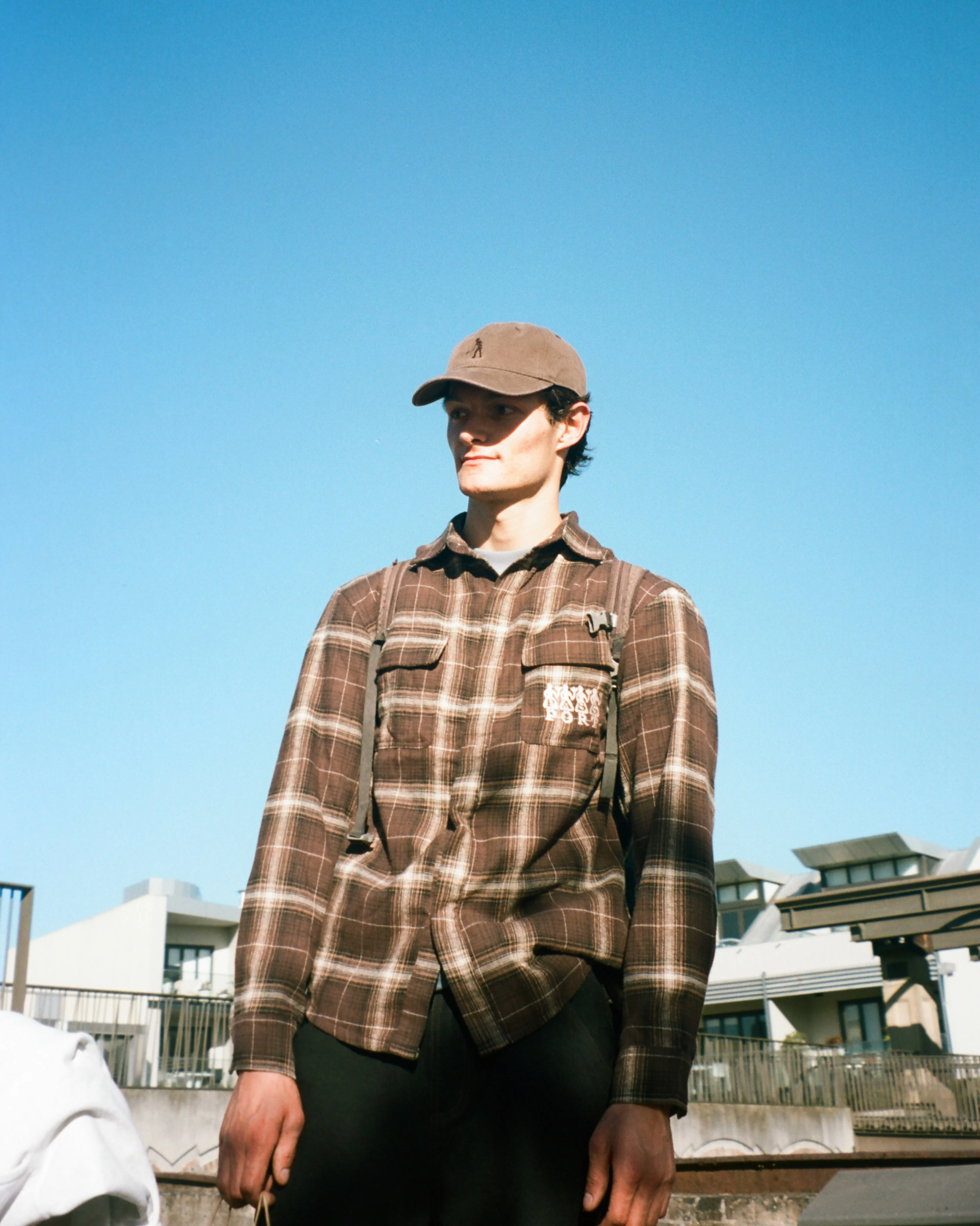 Chic Design Pass~Port 4 Flowers Flannel Vineyard Shirt - Brown