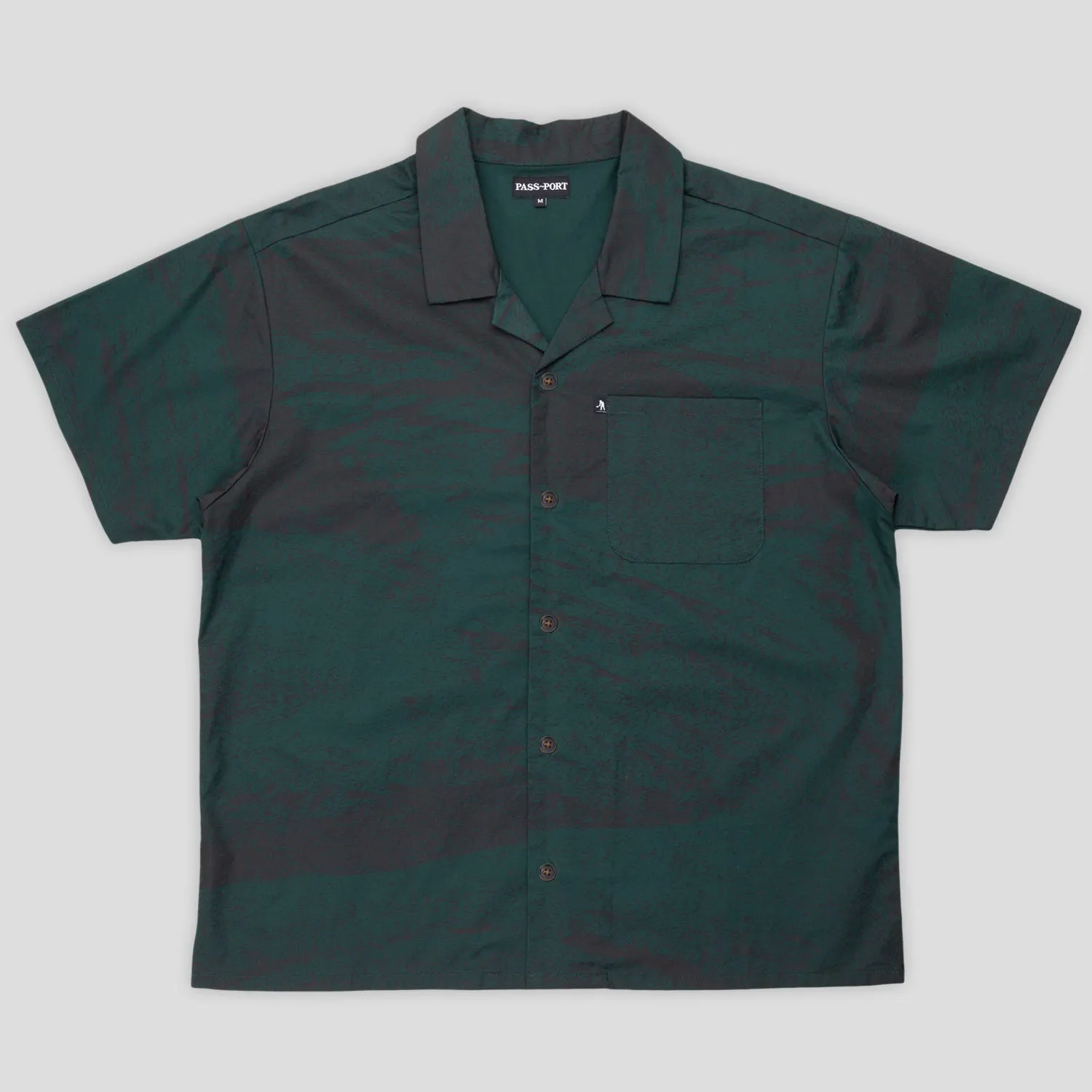 Edgy Design Subtle design Pass~Port Cave~in Casual Shirt - Dark Green