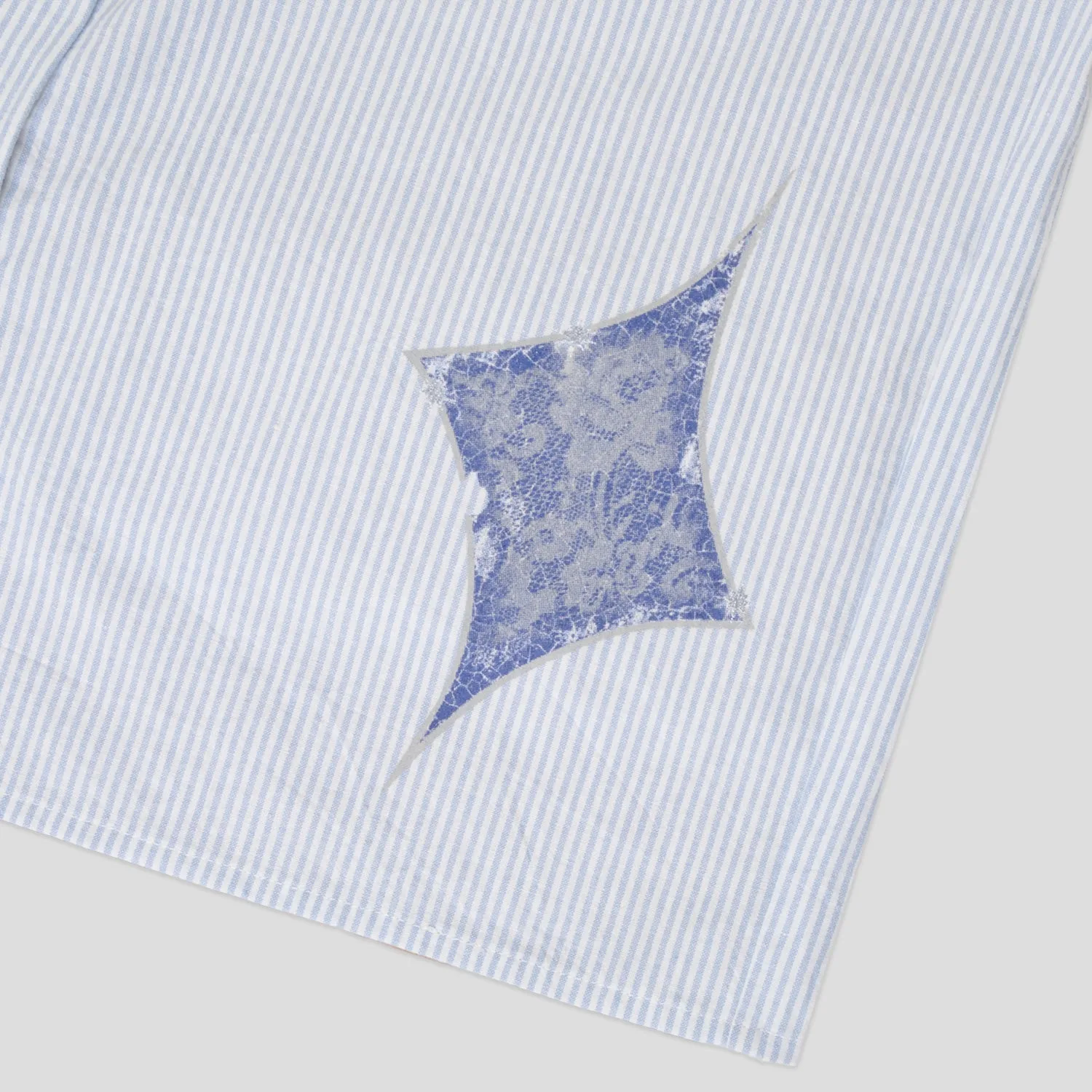 Pass~Port Glint Workers Short Sleeve Shirt - Blue Casual Essential Minimalist fashion