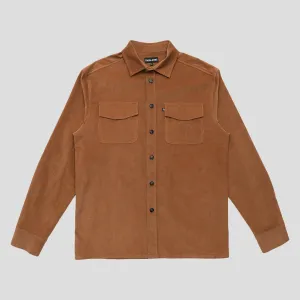 Pass~Port Micro Cord Workers Shirt - Caramel Versatile Clothing Dynamic Design