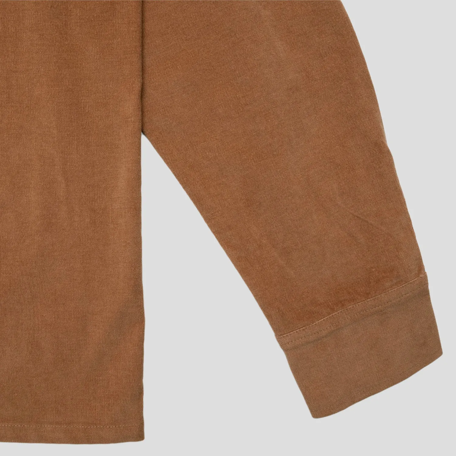 Breathable Style Pass~Port Micro Cord Workers Shirt - Caramel