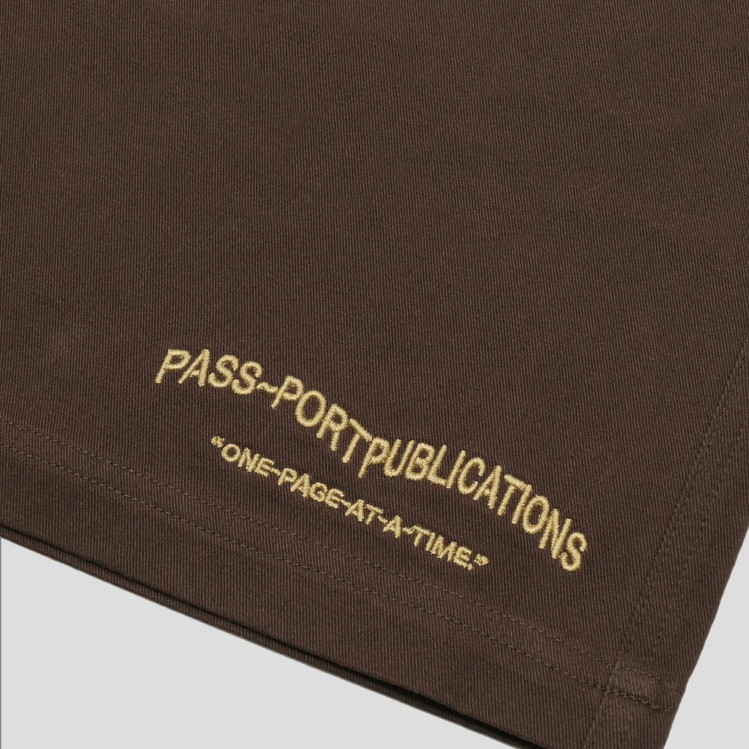 Eco Certified Dye sports accessory PASS~PORT "PUBLISH" SHORT CHOC