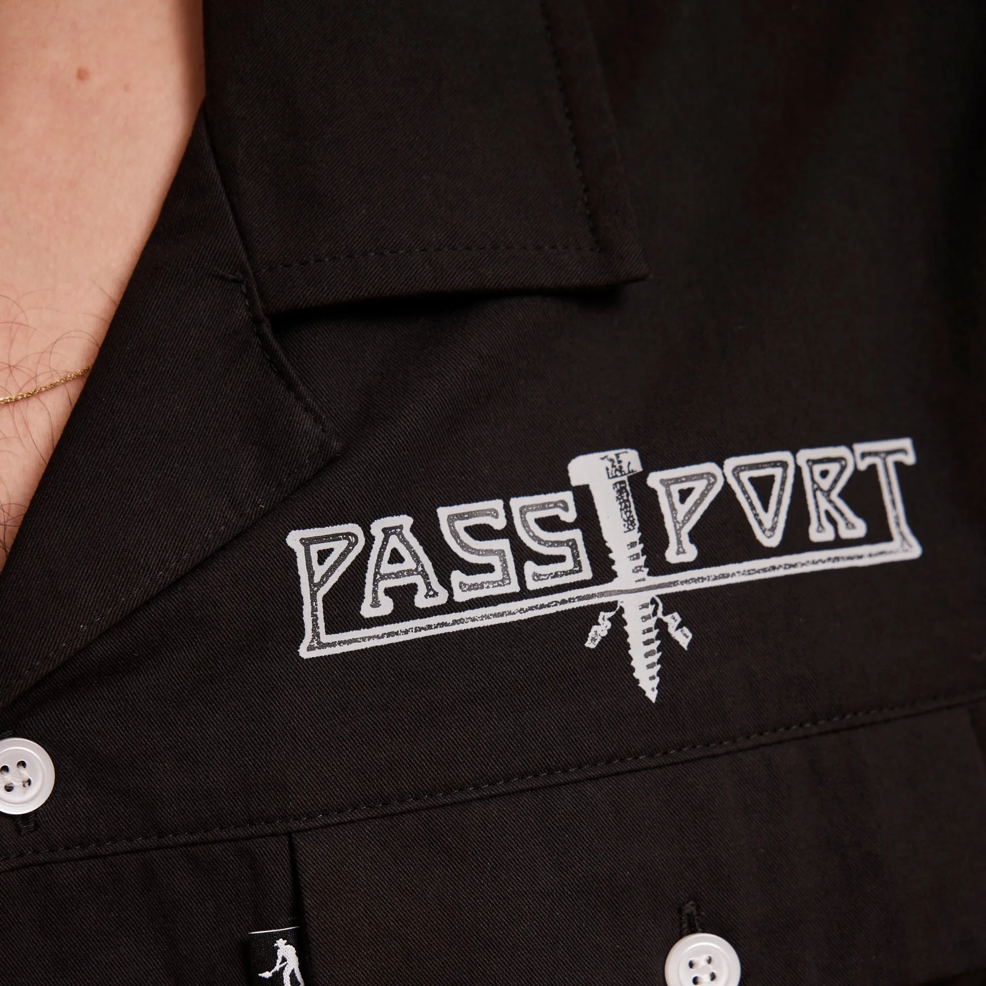 Pass~Port Screwed Casual Shirt - Black Classic Look