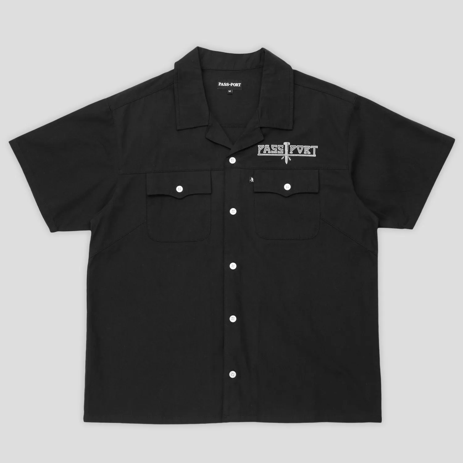 Eco Dye Technique Pass~Port Screwed Casual Shirt - Black
