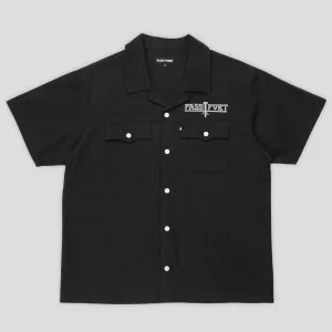 Eco Dye Technique Pass~Port Screwed Casual Shirt - Black