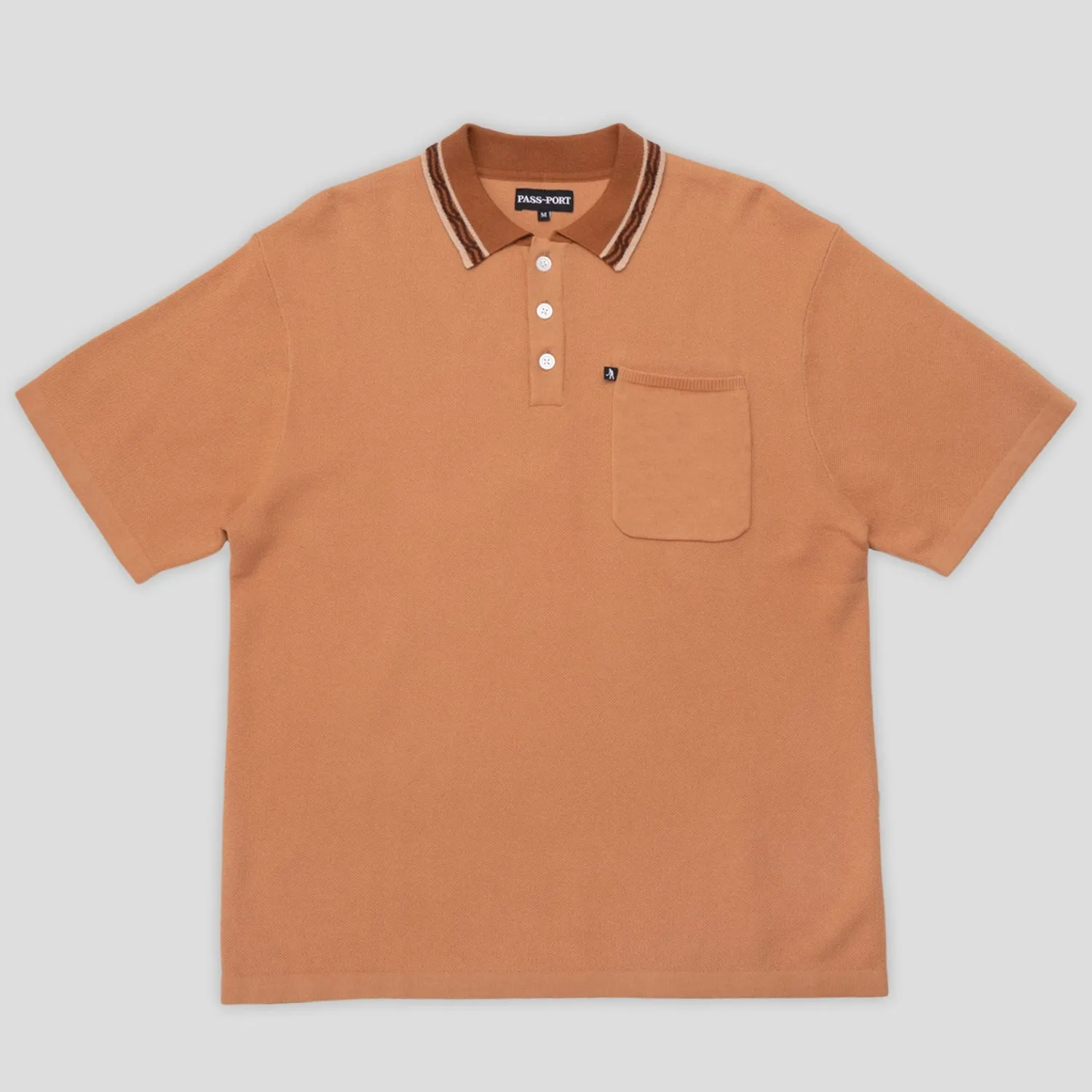 Workwear Ready Pass~Port Sunspot Organic Knit Polo - Camel