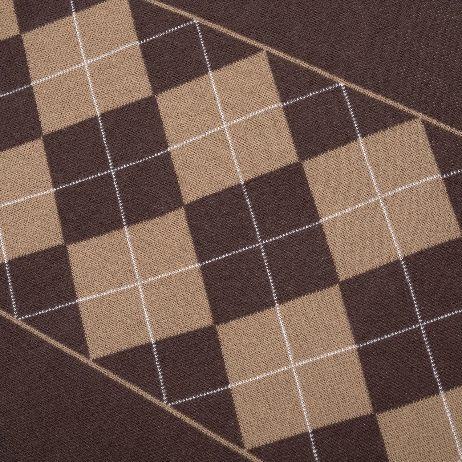 Advanced Moisture Management Lightweight texture Pass~Port Tilde Stamp Knit Polo - Chocolate