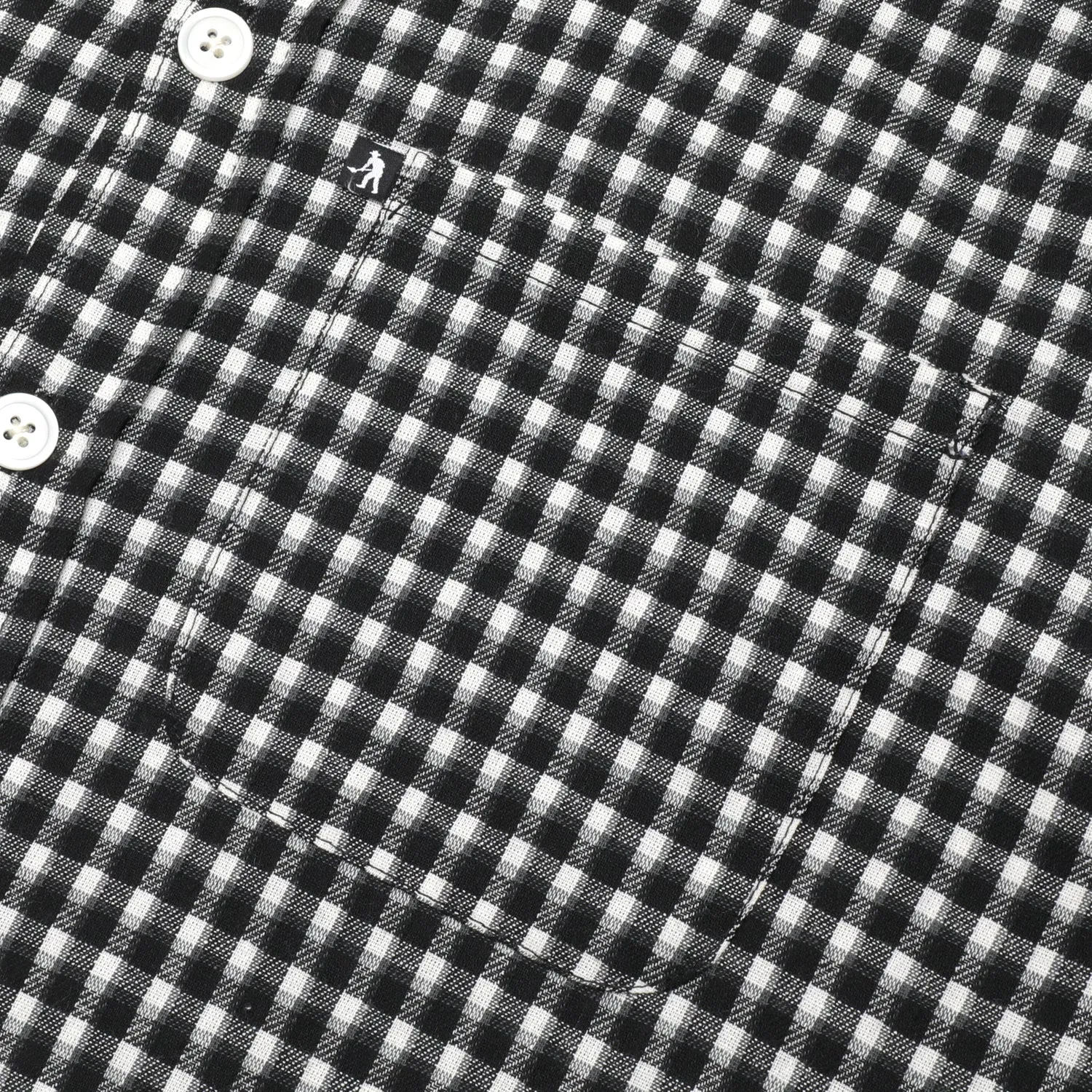 Pass~Port Workers Check Shirt Long Sleeve - Black Fashion staples